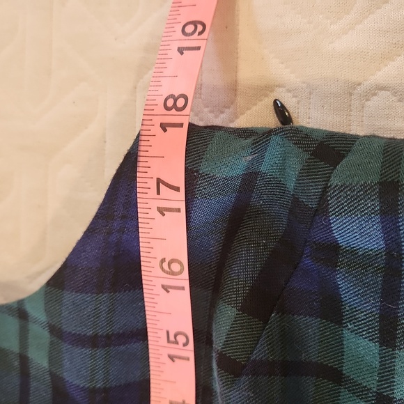 Vineyard Vines Preppy Navy Green Tartan Shift Dress Size 6 - Picture 7 of 10